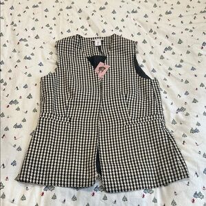 Sincerely Jules Monochrome Houndstooth Vest
